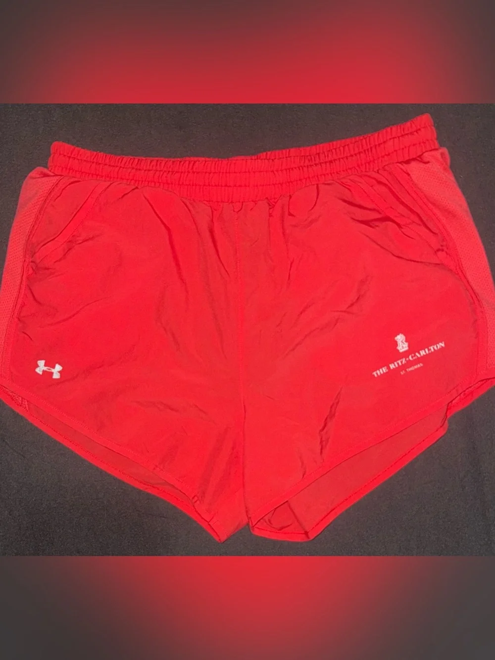 Under Armor “The Ritz”Red Athletic Shorts with The Ritz-Carlton Logo